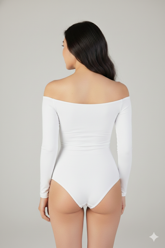 Body Martina color marfil para mujer