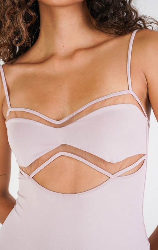 Body Eri color lila claro para mujer