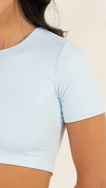 Crop Top Milan color azul para mujer