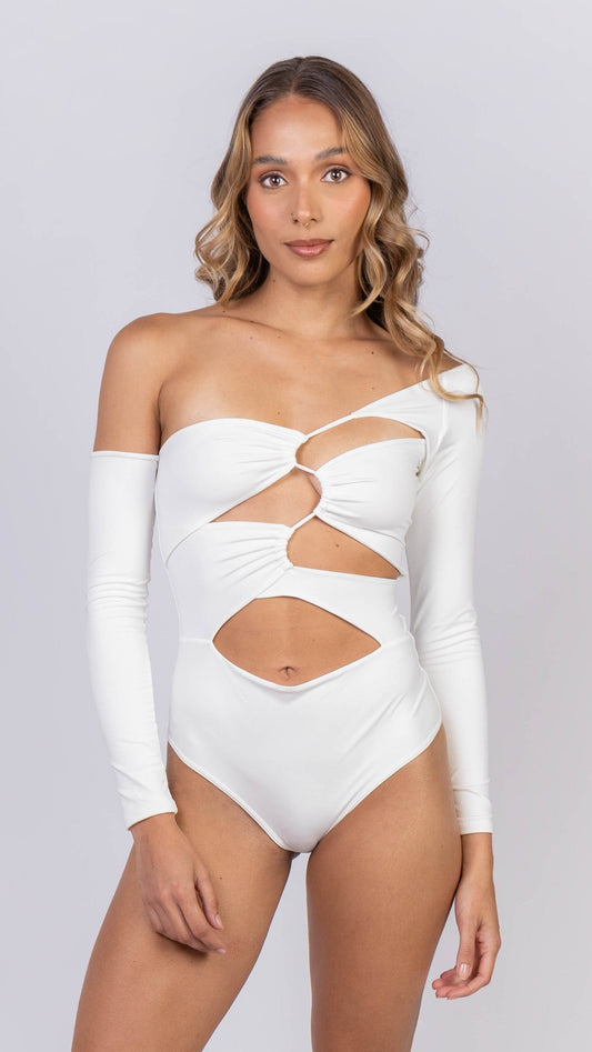 Body Hilda color marfil para mujer